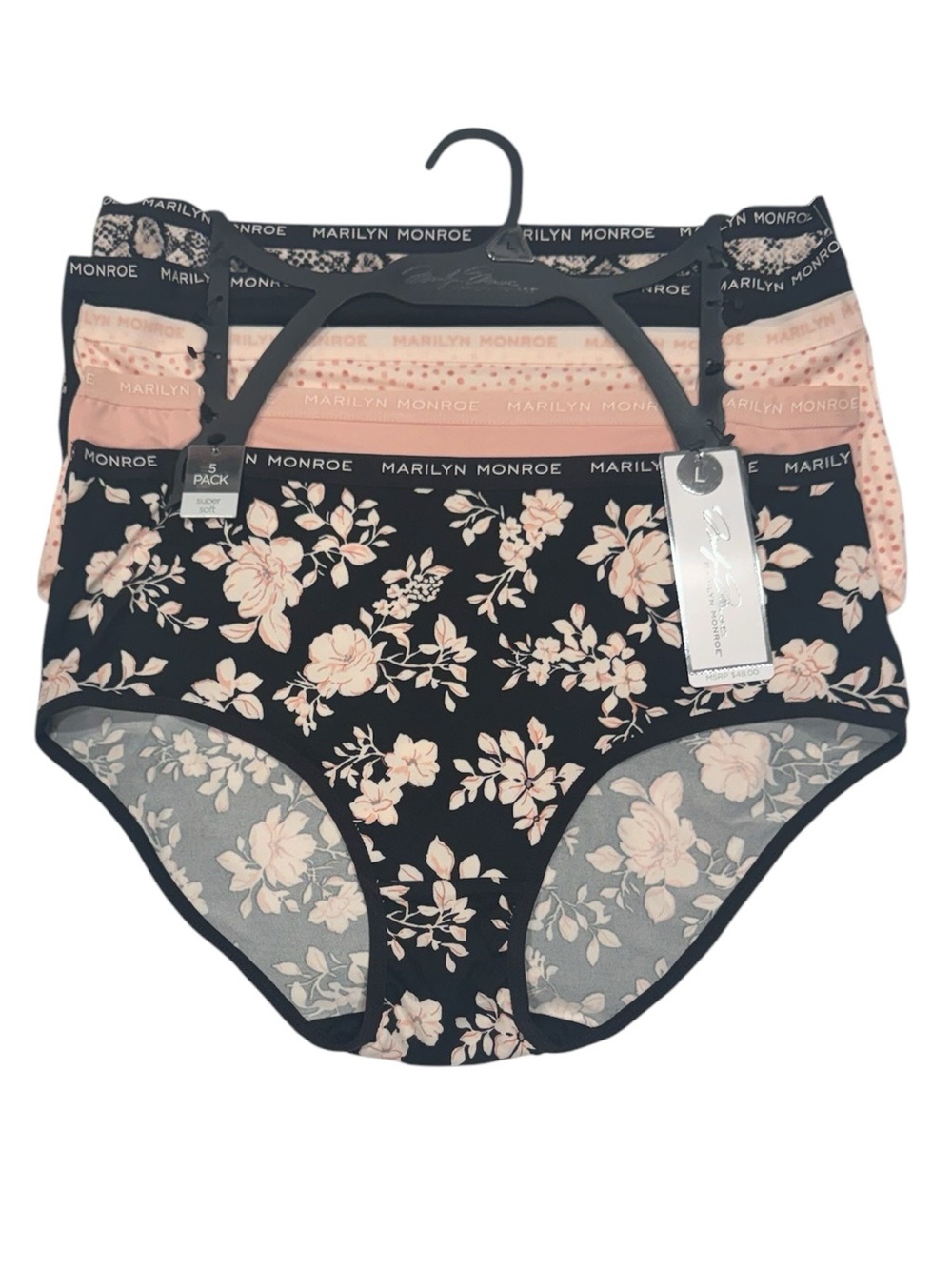 LAURA ASHLEY 5 Pack Panties Briefs Super Soft Comfy NWT Large